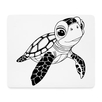 Schildkröte - Mousepad (Querformat) - Weiß - Vorne