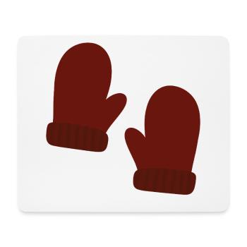 Illustration de mitaines d’hiver confortables - Tapis de souris (format paysage) - blanc - Devant