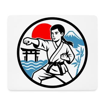 Karate and Nature - Mouse Pad (horizontal) - white - Front