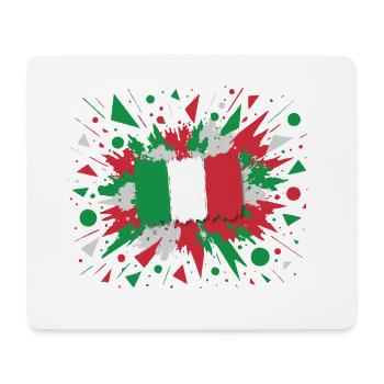 Italienische Flagge Kunstdruck - Mousepad (Querformat) - Weiß - Vorne