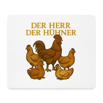 The Lord of the Chickens Illustration - Mouse Pad (horizontal) - white - Front