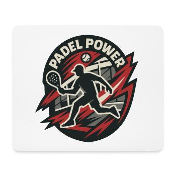 Padel Power - Mousepad (Querformat) - Weiß - Vorne