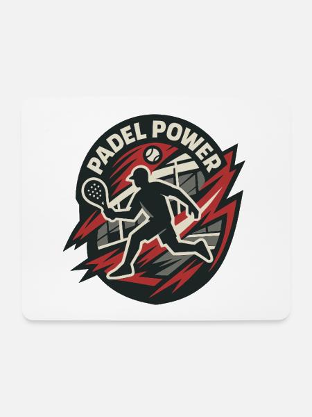 Padel Power - Mousepad (Querformat) - Weiß