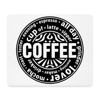 Coffee lover - Mousepad (Querformat) - Weiß - Vorne