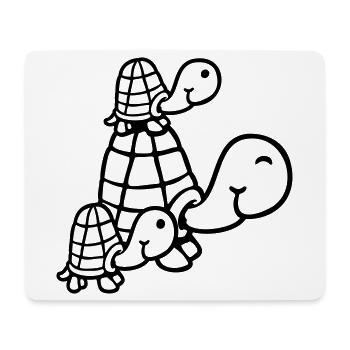 Turtles Family Children Mom Dad Father Mother - Mouse Pad (horizontal) - white - Front