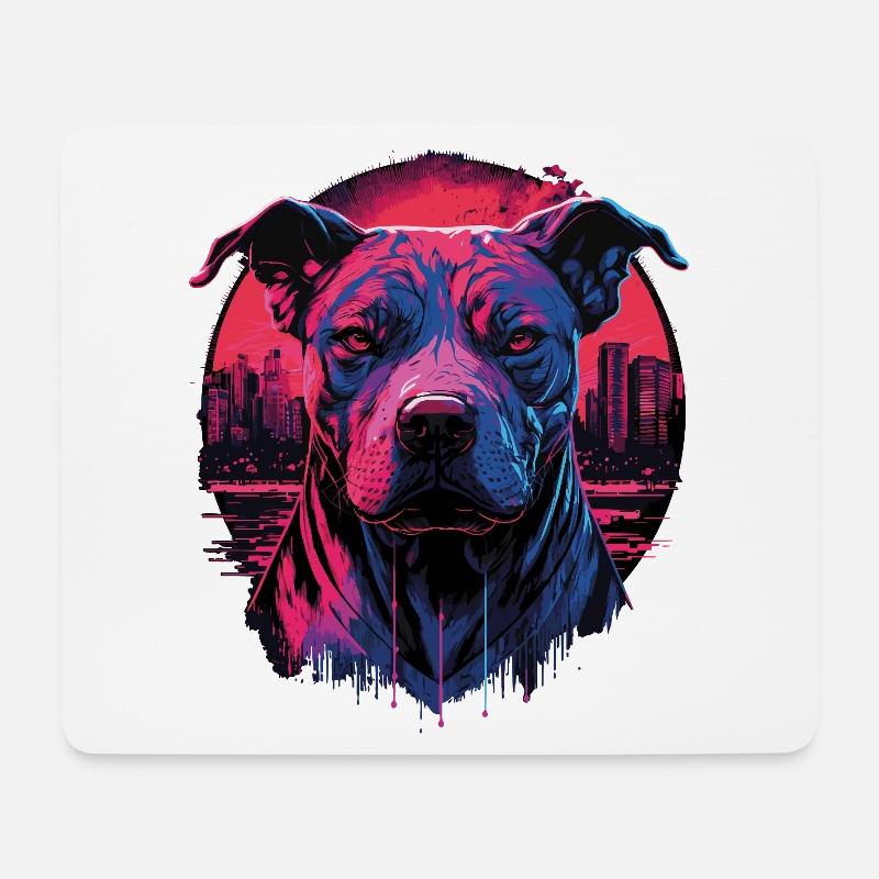 American Staffordshire Terrier - Mouse Pad (horizontal) - white