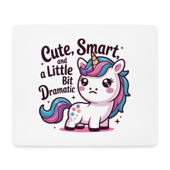Cute unicorn charm with humor - Mouse Pad (horizontal) - white - Front