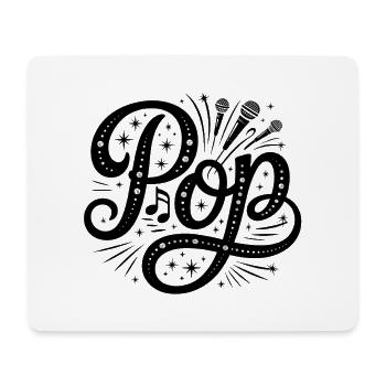 Pop - Logo de musique cool - Tapis de souris (format paysage) - blanc - Devant