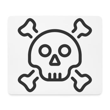 Skull And Crossbones Danger Icon - Mouse Pad (horizontal) - white - Front