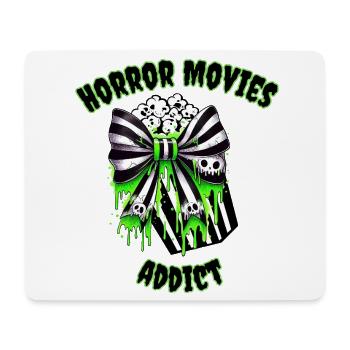 Films d’horreur Addict Gift Design - Tapis de souris (format paysage) - blanc - Devant
