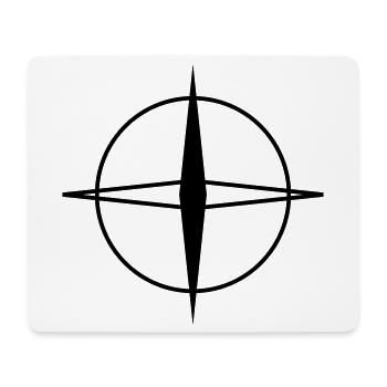 Minimalistisches schwarz-weißes geometrisches Musterdesign - Mousepad (Querformat) - Weiß - Vorne