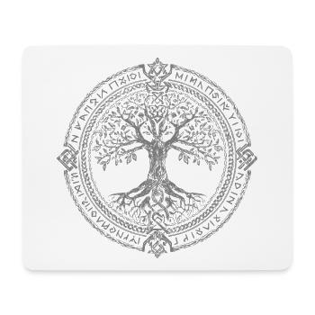 Baum des Lebens Symbol Runen Wikinger - Mousepad (Querformat) - Weiß - Vorne