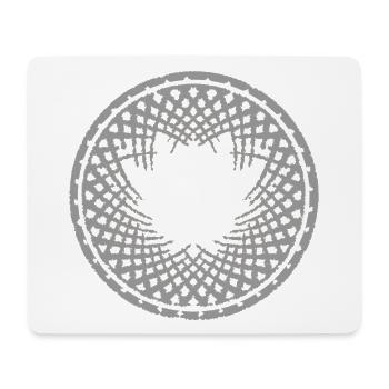 Motif géométrique du mandala - Tapis de souris (format paysage) - blanc - Devant
