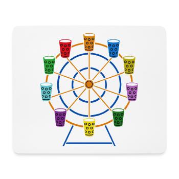 Pop Art Riesenrad – Dubbeglas Wurstmarkt Weinfest - Mousepad (Querformat) - Weiß - Vorne