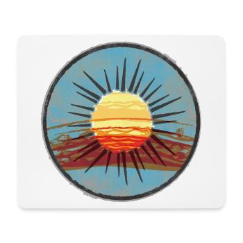 Abstrakter Sonnenuntergang auf Wasser - Mousepad (Querformat) - Weiß - Vorne