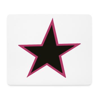 Pink Umrandung Star Design - Mousepad (Querformat) - Weiß - Vorne