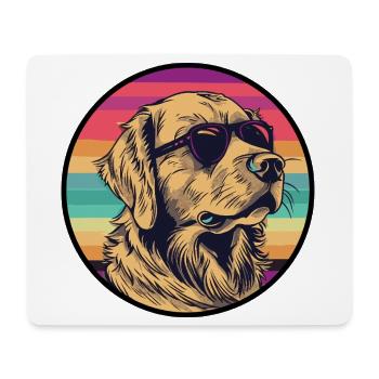 Chillen mit Sonnenbrille Golden Retriever - Mousepad (Querformat) - Weiß - Vorne