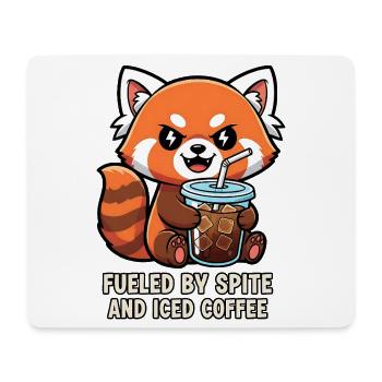 Freches Waschbär-Kaffee-Meme-Design - Mousepad (Querformat) - Weiß - Vorne
