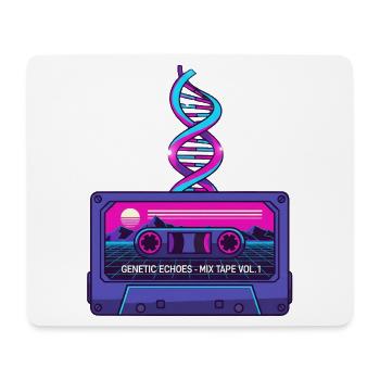 Neon Retro Cassette DNA Art - Mouse Pad (horizontal) - white - Front