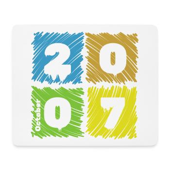 18. Geburtstag Farbige Patches depuis 10/2007 - Tapis de souris (format paysage) - blanc - Devant