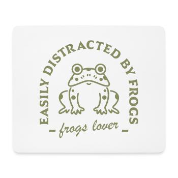 Froschliebhaber, lustige Zitate, niedliche Cottagecore-Ästhetik - Mousepad (Querformat) - Weiß - Vorne