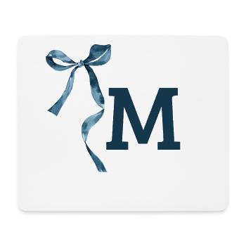 Monogramm m Geschenkidee - Mousepad (Querformat) - Weiß - Vorne