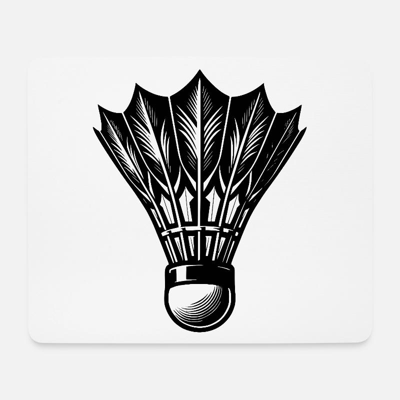 Federball – Spiel, Satz,Sieg Turnier Gewinner - Mousepad (Querformat) - Weiß