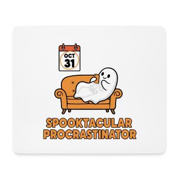 Spooky Ghost Procrastinator Design - Mouse Pad (horizontal) - white - Front