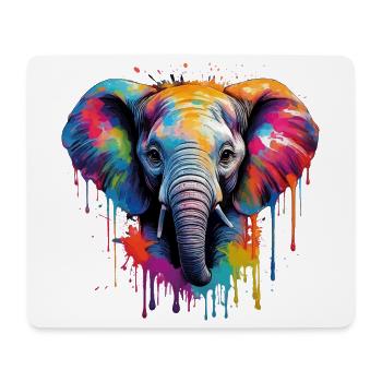 Vibrant Baby Elephant Art for Clothes - Mouse Pad (horizontal) - white - Front