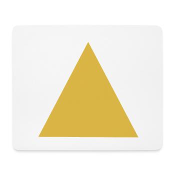 Geometric triangle motif in gold - Mouse Pad (horizontal) - white - Front
