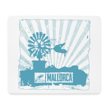 Mallorca Windmühle und Design - Mousepad (Querformat) - Weiß - Vorne