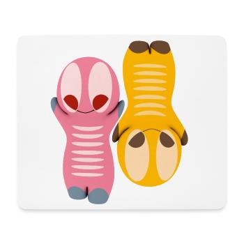 Cute kawaii figure - Mouse Pad (horizontal) - white - Front