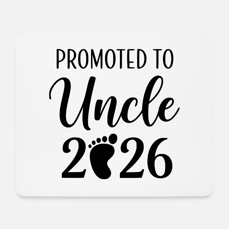 Promoted To Uncle 2026 - Mousepad (Querformat) - Weiß