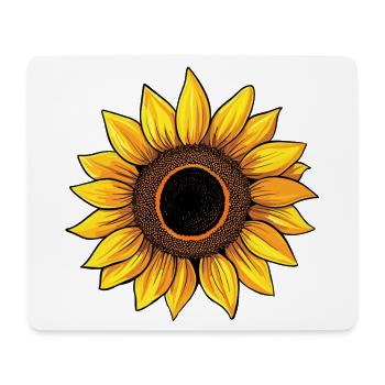 tournesol - Tapis de souris (format paysage) - blanc - Devant