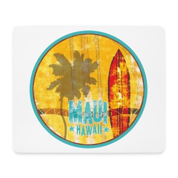 Maui Hawaii Vintage Surf - Mouse Pad (horizontal) - white - Front