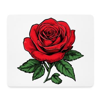 Rose  - Mousepad (Querformat) - Weiß - Vorne