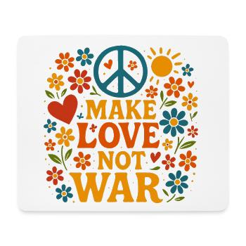 For peace - against war | Message of peace - Mouse Pad (horizontal) - white - Front