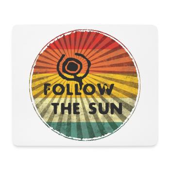 Autocollant rétro Follow the Sun - Tapis de souris (format paysage) - blanc - Devant