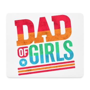 Vater von Mädchen Regenbogen, Väter - Mousepad (Querformat) - Weiß - Vorne