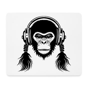 Hardcore Monkey Head Stunt Beat Edition Chemise - Tapis de souris (format paysage) - blanc - Devant