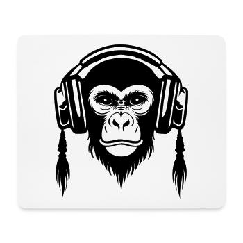 Motionless Monkey Head Calm Beat Edition Shirt - Mouse Pad (horizontal) - white - Front
