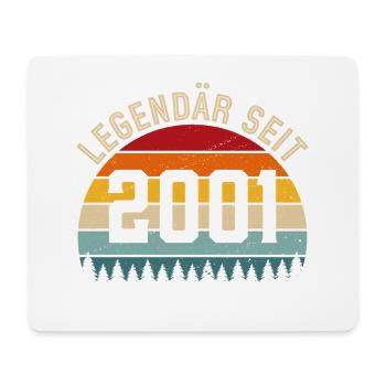 Legendär seit 2001 – Jahrgang 2001 - Mousepad (Querformat) - Weiß - Vorne
