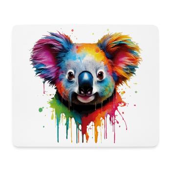 Regenbogen Koala Aquarell - Mousepad (Querformat) - Weiß - Vorne