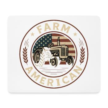 Farm Tractor Proud Farmer Patriotic American Flag  - Tapis de souris (format paysage) - blanc - Devant