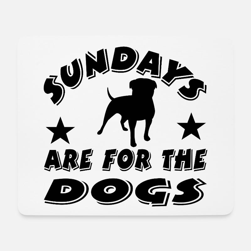 Hunde - Mousepad (Querformat) - Weiß
