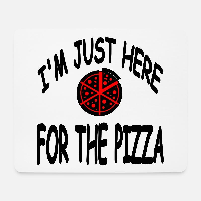 Pizza - Mousepad (Querformat) - Weiß