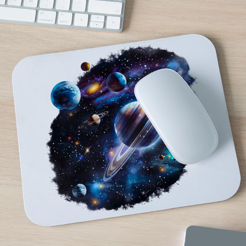 Galactic Planetary System Pattern Mouse Pad (horizontal)