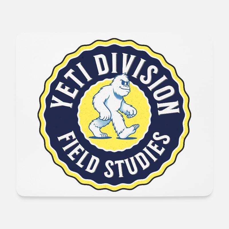 Yeti-Abteilung — Abzeichen für Feldstudien - Mousepad (Querformat) - Weiß