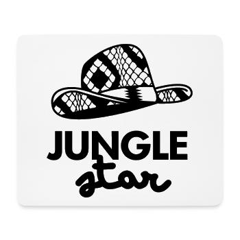 Dschungel-Stern-Hut-Logo - Mousepad (Querformat) - Weiß - Vorne