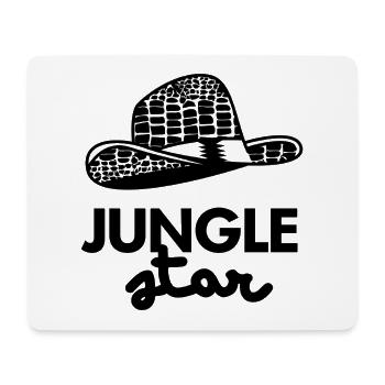 Jungle Star hat logo - Mouse Pad (horizontal) - white - Front